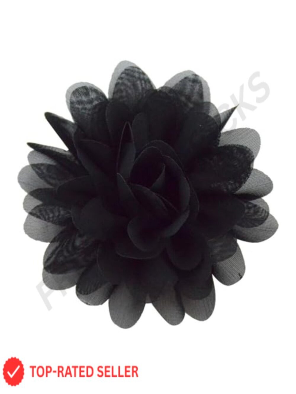 Large Satin Fabric Rose Brooch Pin Handmade Women's Lapel Hair Clip